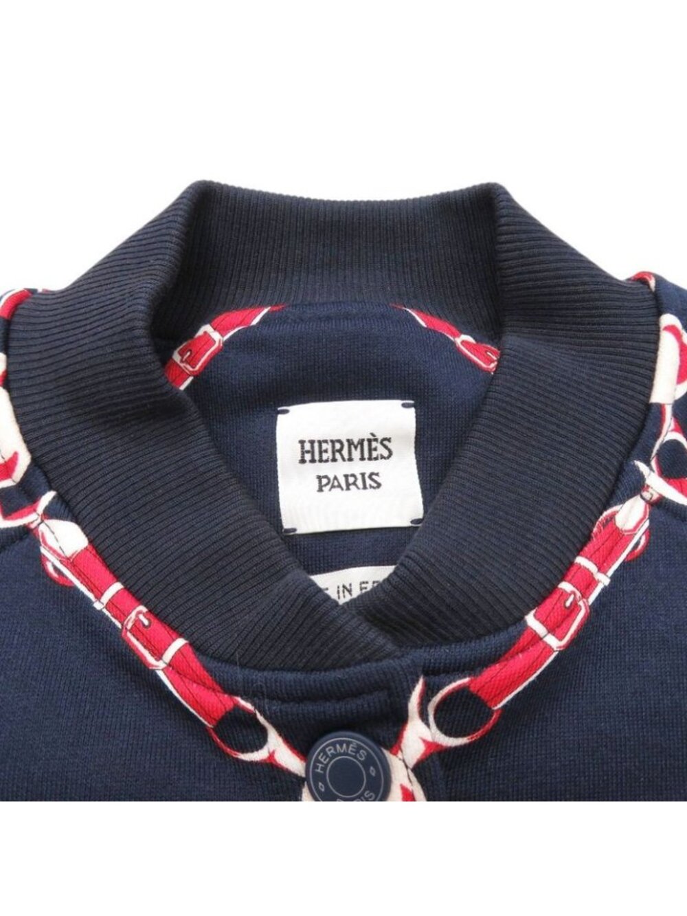 Hermes Grand Tulala 2 E4207 dk Cotton Navy Blouson Outerwear Jacket 1382 - Picture 4 of 10